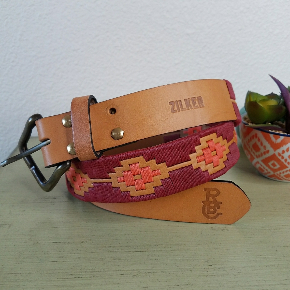 Zilker Belts x RBC Leather Embroidered belt - Picture 2 of 11